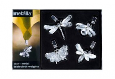 Metalla 'Garden Dwellers' Pewter Tablecloth Weights (set of 4)
